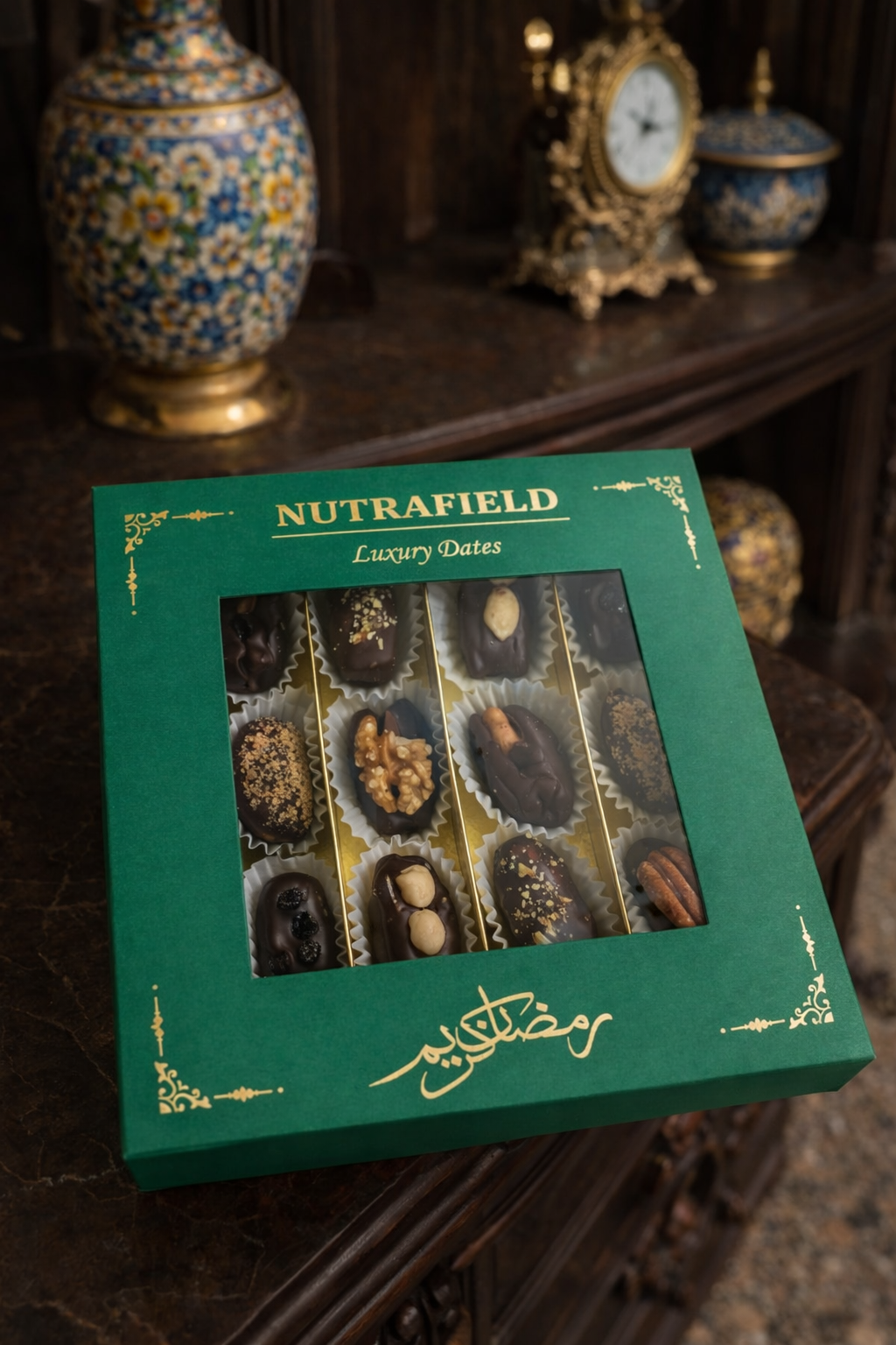 Luxury Chocolate-Covered Dates – Gift Box of 12