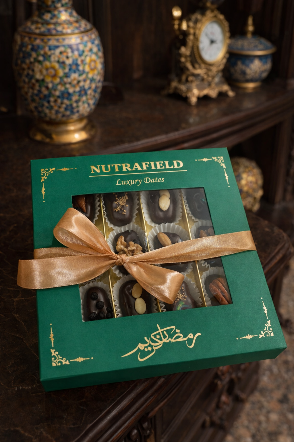 Luxury Chocolate-Covered Dates – Gift Box of 12